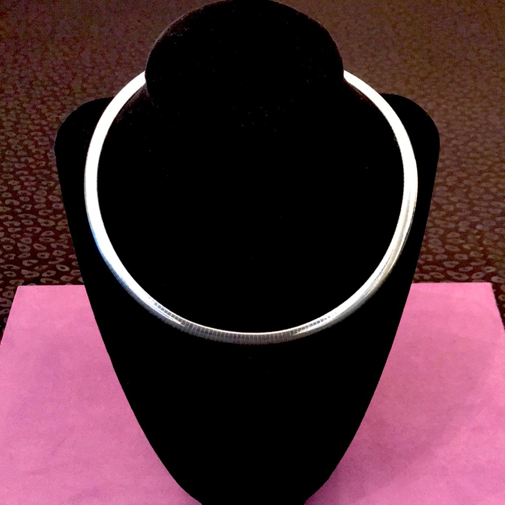 Sterling Silver Omega  17” Necklace